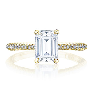Emerald Solitaire Engagement Ring