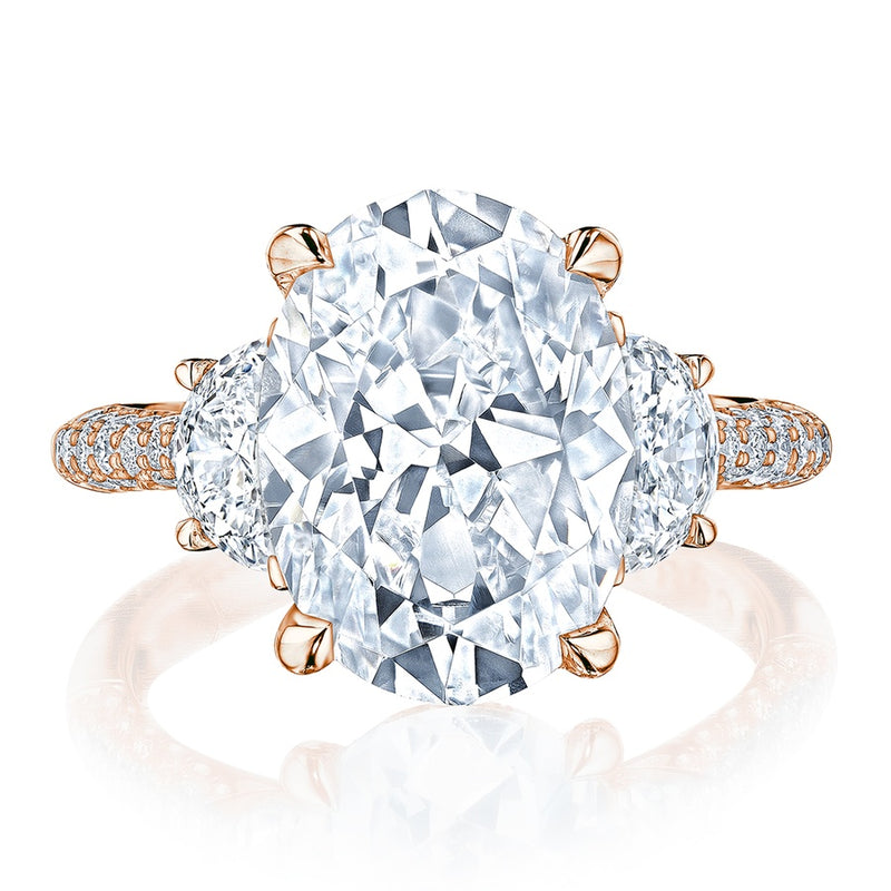 Oval 3-Stone Engagement Ring