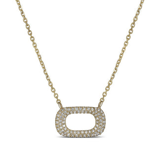 78=.17CTW GH SI SINGLE PAPER CLIP NECKLACE