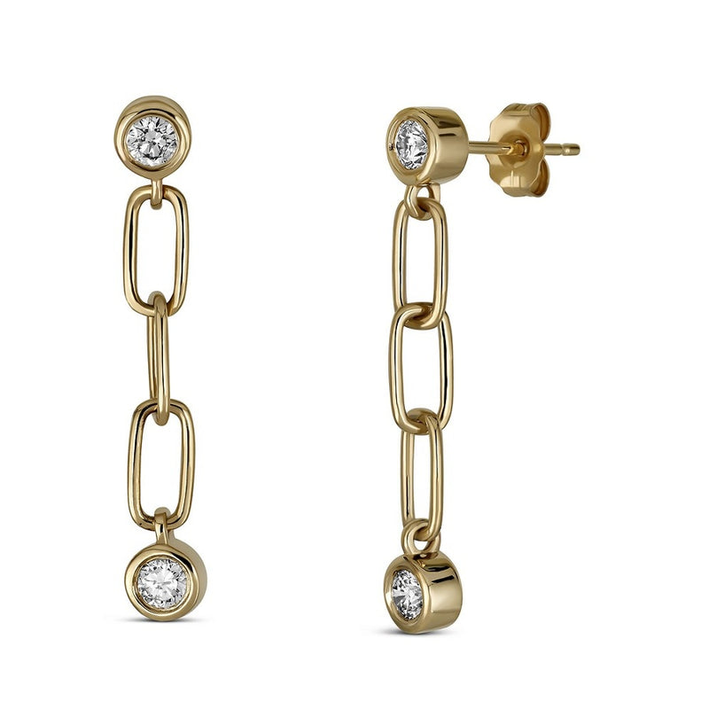 .45CTW CHAIN DROP EARRINGS