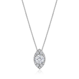 17" Vertical Marquise Bloom Diamond Necklace