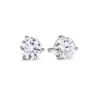 Hearts on Fire Three-Prong Stud Earrings 3SIE0025PL