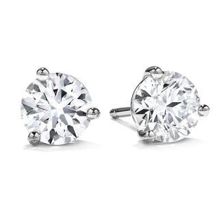 Hearts On Fire Three-Prong Stud Earrings 3SIE01508Y