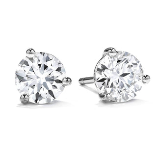 Hearts on Fire Three-Prong Stud Earrings 3SIE0150PL