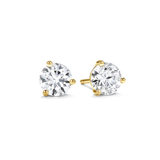 Hearts on Fire Three-Prong Stud Earrings 3SIE02008Y