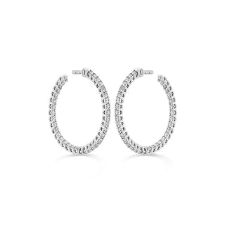 Hearts on Fire Signature Round Inside Out Hoop HOOPSIGIO00878W