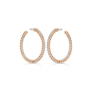 Hearts on Fire Signature Round Inside Out Hoop Earrings HOOPSIGIO00878R