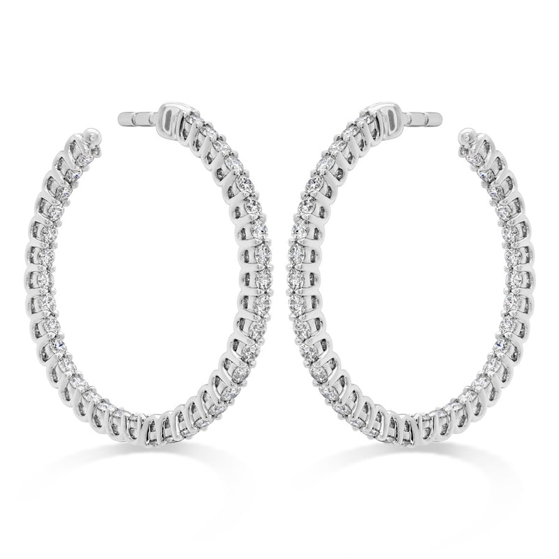 Hearts on Fire Signature Round Inside Out Hoop Earrings HOOPSIGIO00878R