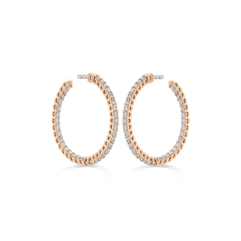 Hearts on Fire Signature Round Inside Out Hoop Earrings HOOPSIGIO00878R
