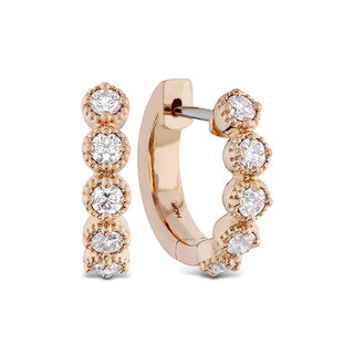 Hearts on Fire Diamond Bar Huggies Earrings HFEDBH00348R
