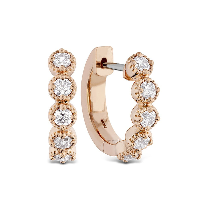 Hearts on Fire Diamond Bar Huggies Earrings HFEDBH00348R