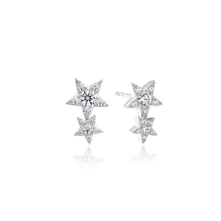 Hearts on Fire Illa Double Star Stud Earrings HFEILL24368W