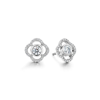 Hearts on Fire Signature Petal Bezel Earrings HFESIGPBE00568W-C