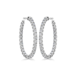 Hearts on Fire Signature Oval Hoop Earrings HOOPSIGO01368W