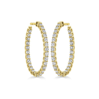 Hearts on Fire Signature Oval Hoop Earrings HOOPSIGO01368Y