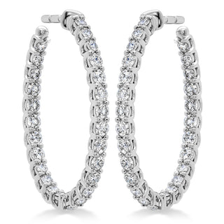 Hearts on Fire Signature Oval Hoop Earrings HOOPSIGO01368Y