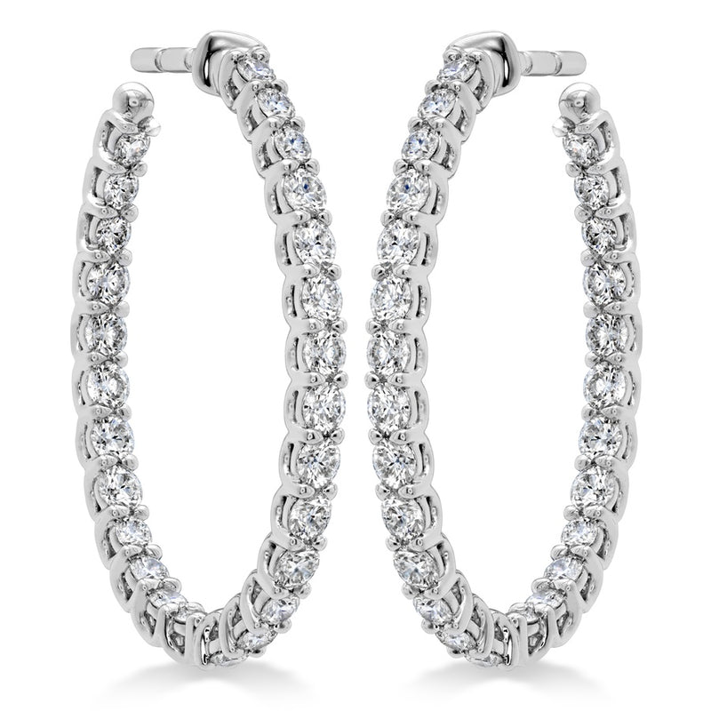 Hearts on Fire Signature Oval Hoop Earrings HOOPSIGO01368R