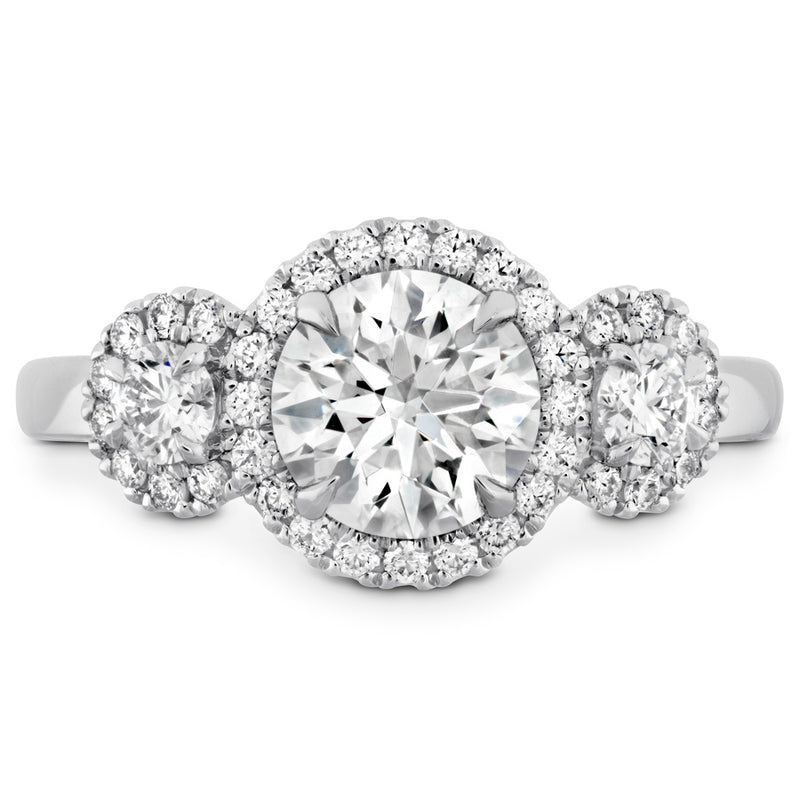 Hearts On Fire Integrity HOF Three Stone Metal Setting Engagement Ring HBSINTHM300428WC-C