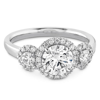 Hearts On Fire Integrity HOF Three Stone Metal Setting Engagement Ring HBSINTHM300428WC-C