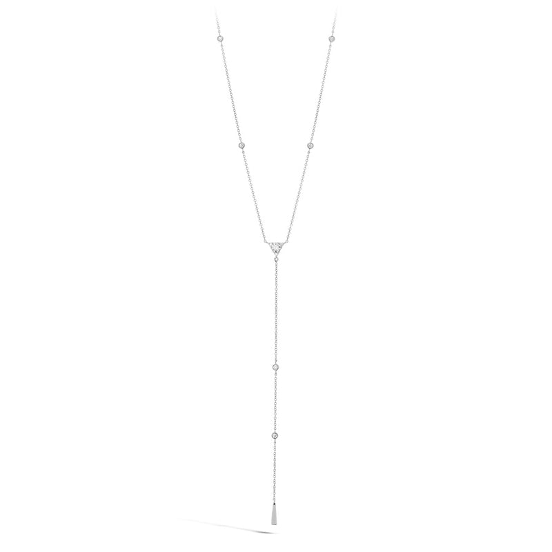 Hearts On Fire Triplicity Triangle Lariat Necklace HFNTRIL00428R