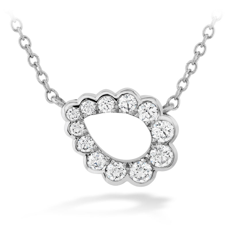 Hearts On Fire Aerial Regal Scroll Teardrop Necklace HFNAREGST00308Y