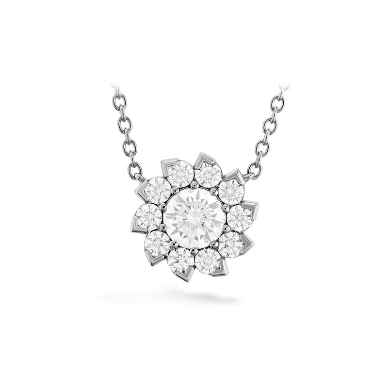 Hearts On Fire Aerial Sol Halo Necklace HFNARSOL01358W