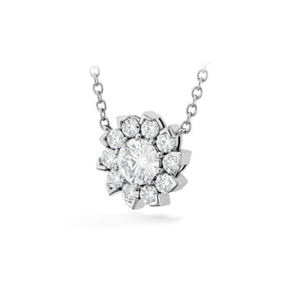 Hearts on Fire Aerial Sol Halo Necklace HFNARSOL01358W
