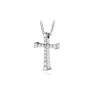 Hearts On Fire Divine Journey Cross Pendant Necklace HFPSC901198W