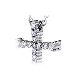 Hearts On Fire Divine Journey Cross Pendant Necklace HFPSC901198W