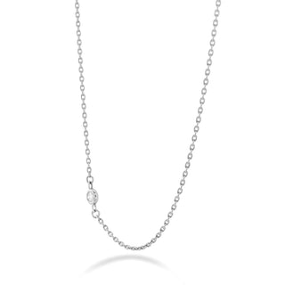 Hearts On Fire Signature Off-Set Single Bezel Necklace HFN1BEZ0028P
