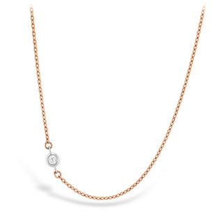 Hearts On Fire Signature Off-Set Single Bezel Necklace HFN1BEZ0028W