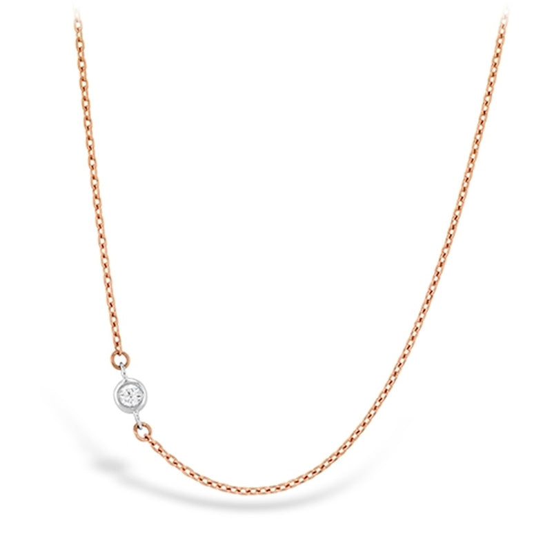 Hearts On Fire Signature Off-Set Single Bezel Necklace HFN1BEZ0028W
