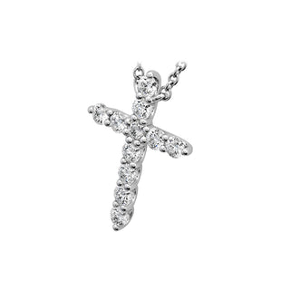 Hearts On Fire Signature Cross Pendant Necklace HFPSIGCR00508W
