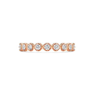 Hearts on Fire Diamond Bar Single Prong Milgrain Band HAR801496-18R