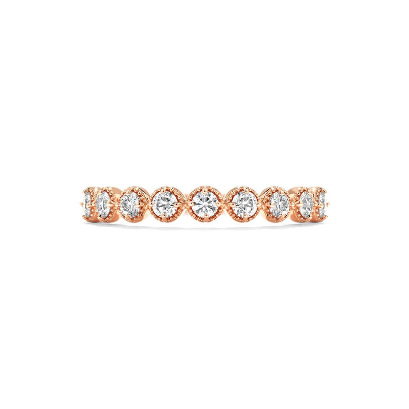 Hearts on Fire Diamond Bar Single Prong Milgrain Band HAR801496-18R