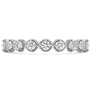 Hearts on Fire Diamond Bar Single Prong Milgrain Band HAR801496-18R