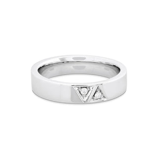 Hearts on Fire Triplicity Triangle Double Diam Band 4mm HBA2TRIT00038R-4