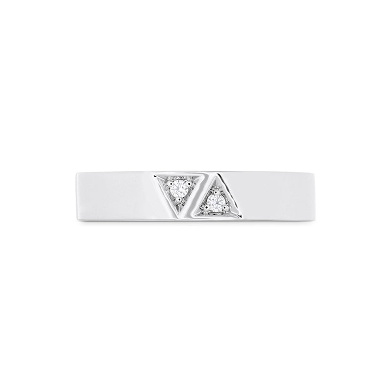 Hearts on Fire Triplicity Triangle Double Diam Band 6mm HBA2TRIT00068W-6
