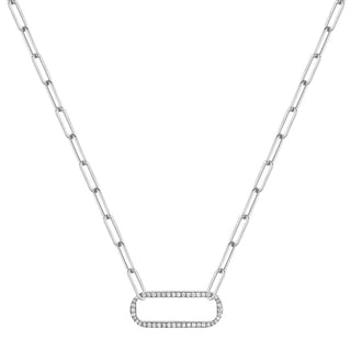 Michael M Link Pave Singleton Necklace CN356