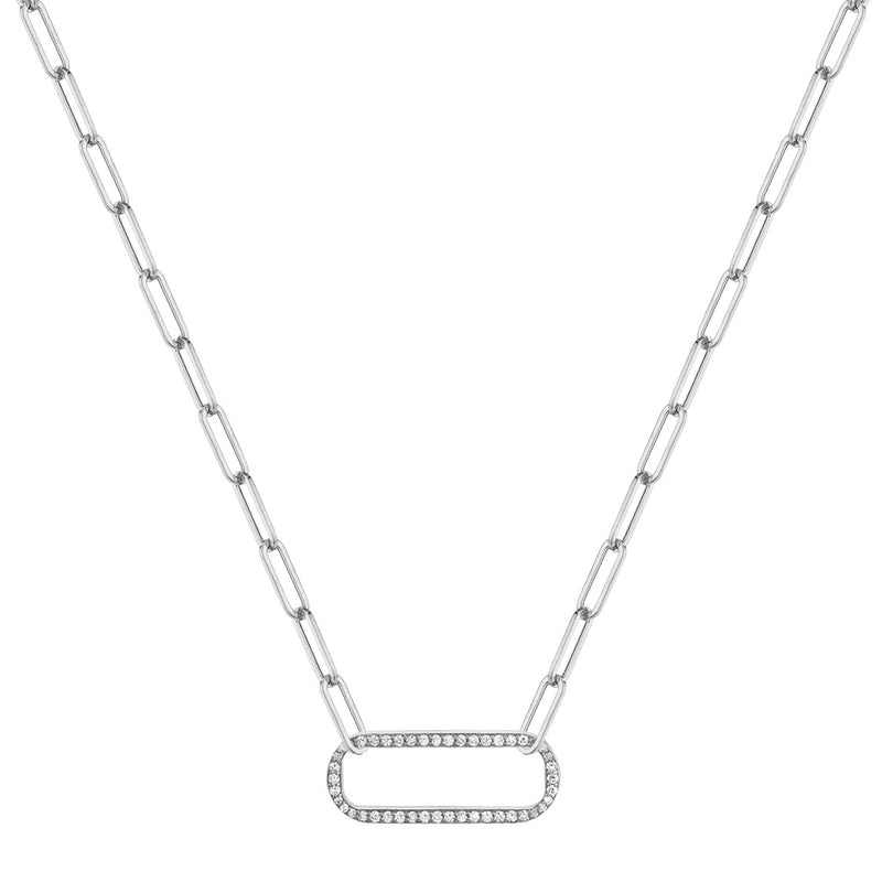 Michael M Link Pave Singleton Necklace CN356