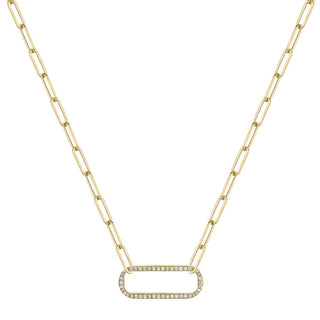 Michael M Link Pave Singleton Necklace CN356