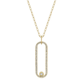 Michael M Link Pave Longline Pendant P360PV