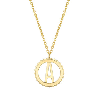 Michael M Mini Tetra Initial Medallion Necklace P364
