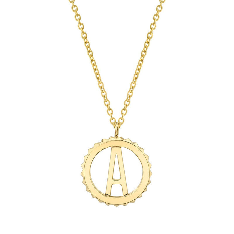 Michael M Mini Tetra Initial Medallion Necklace P364