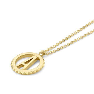 Michael M Mini Tetra Initial Medallion Necklace P364