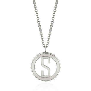 Michael M Mini Tetra Initial Medallion Necklace P364
