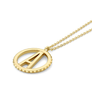 Michael M Tetra Initial Medallion Necklace P366