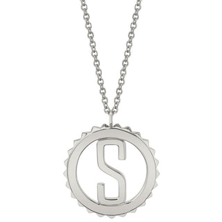 Michael M Tetra Initial Medallion Necklace P366