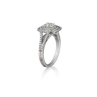 Henri Daussi Cushion Engagement Ring ADT