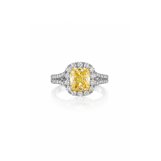 Henri Daussi Fancy Colors Engagement Ring AMDSY